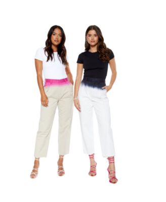 Women's Straight-Leg Dip Dye Trousers