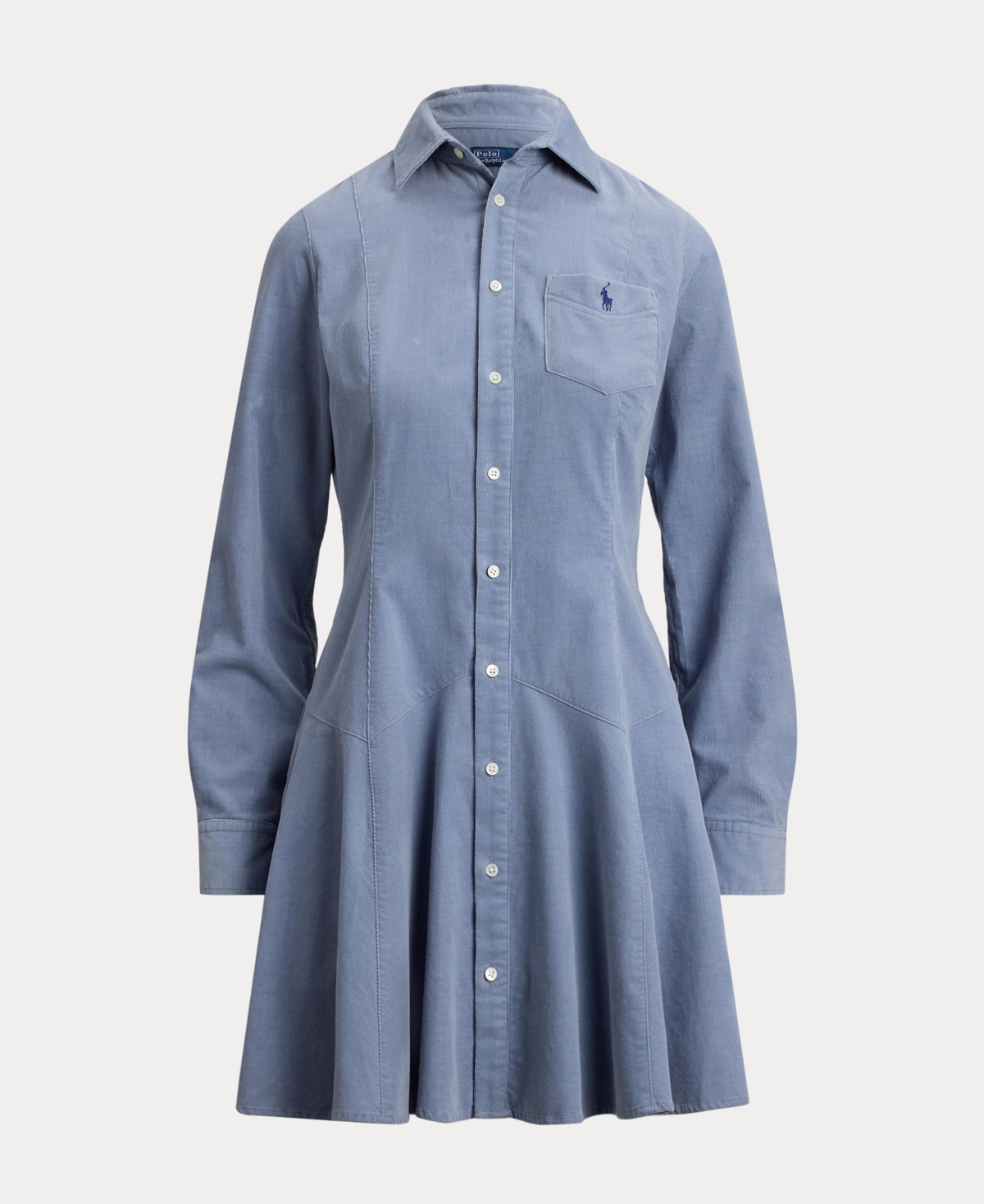 Polo Ralph Lauren Women's Cotton Corduroy A-line Shirtdress In Blue
