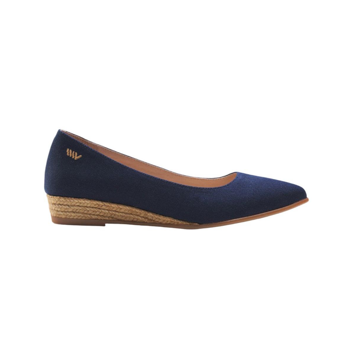 Rubina Canvas Espadrille Flats - Grey
