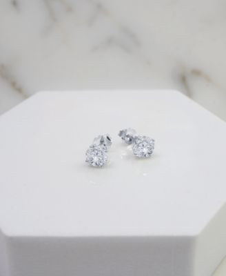 Diamond Four Prong Stud Earrings (2 ct. t.w.) in 14k White Gold