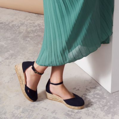 Women's Formiga Canvas Espadrille Wedges Ankle Strap