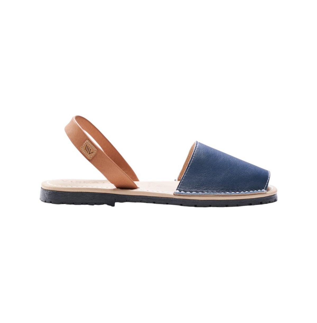 Menorquina Leather Avarca Sandals - Blue