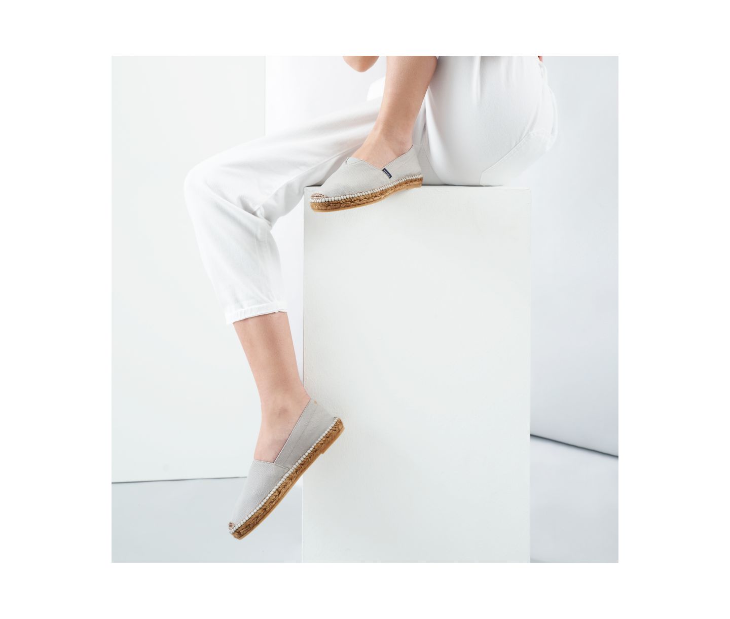 Женские сандалии VISCATA Barceloneta Archive Espadrille Flats Slip on, цвет: Пепельный серый — фото 5