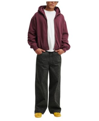 Men's Cropped Zip Up Hoodie