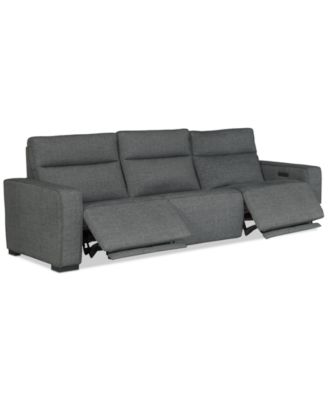 Miren 3-Pc. Fabric Sectional with 3 Power Headrest Recliners, Exclusively at Macy's