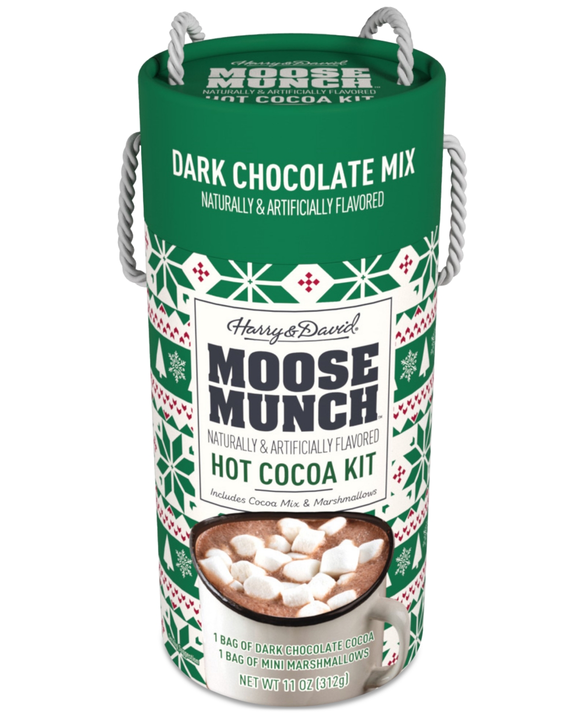 Harry & David Dark Chocolate Hot Cocoa Mix Kit, 11 Oz. In Transparent