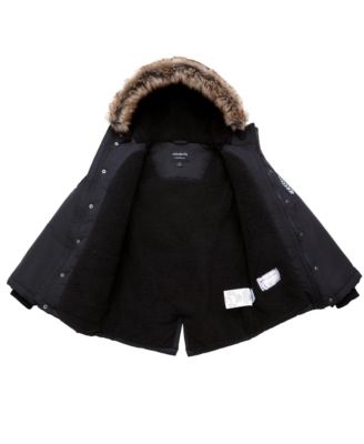 Boys Parka Jacket with Lined Hood