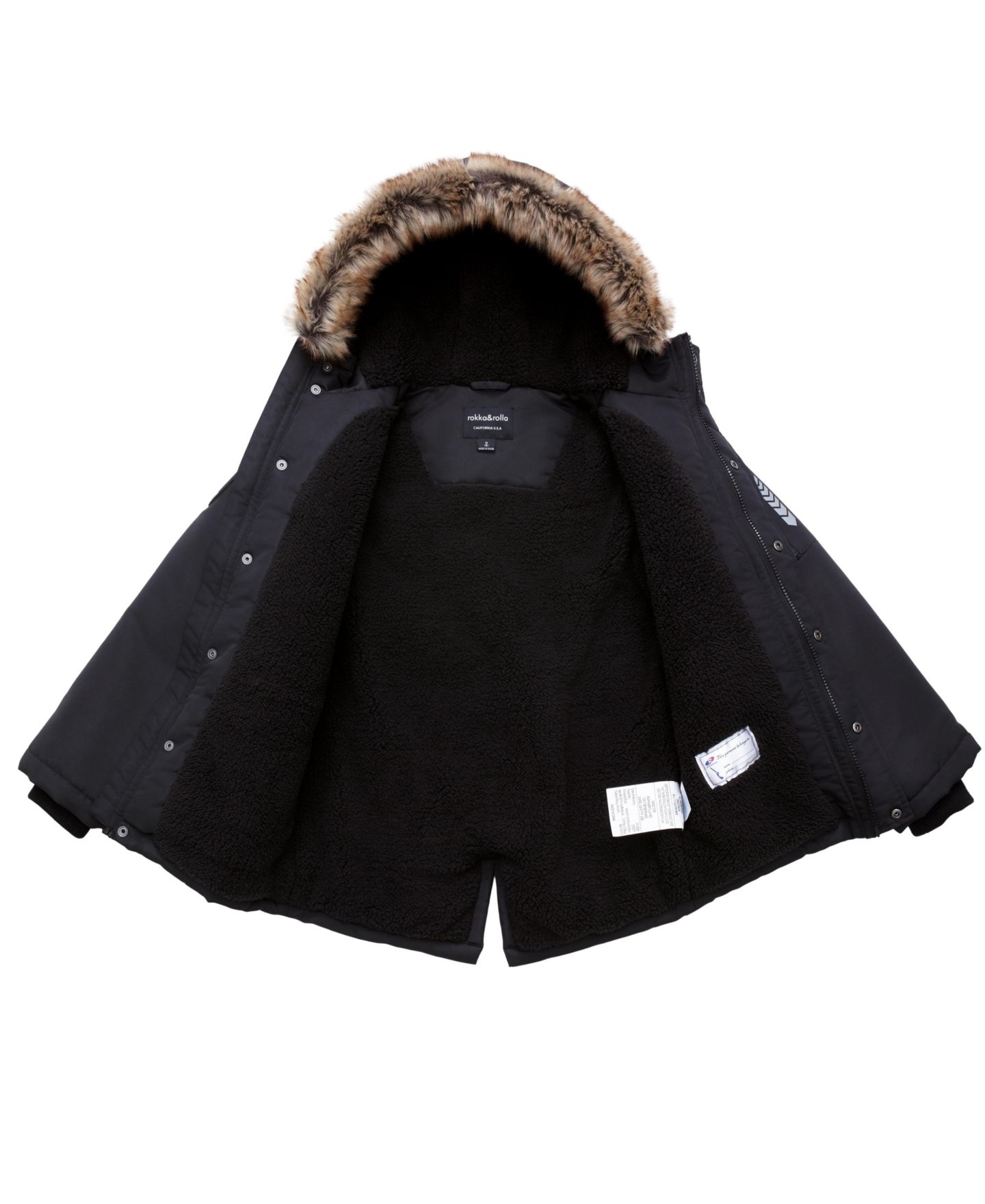 Куртка Rokka&Rolla Parka with Lined Hood для мальчиков, цвет: Чёрный — фото 8