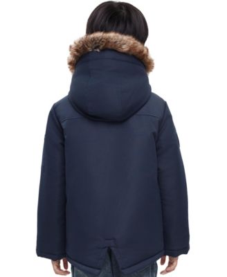 Boys Parka Jacket with Lined Hood