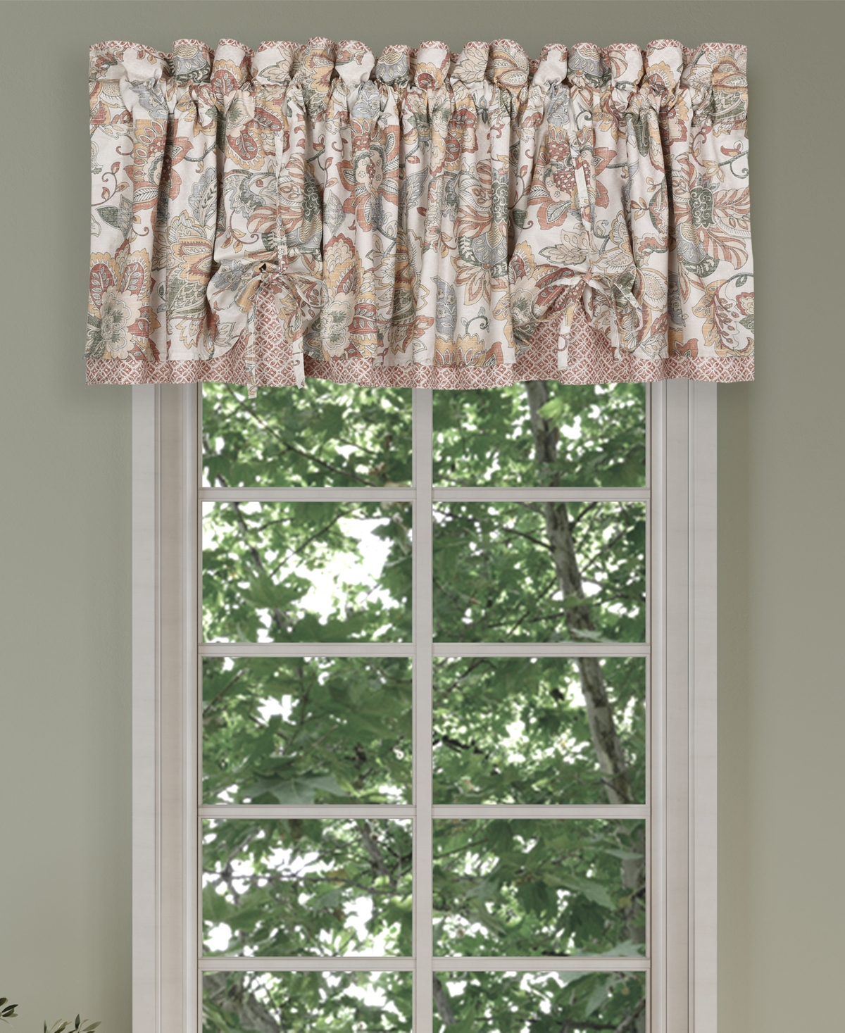 Janessa Window Straight Valance, 17" x 72" - Spice