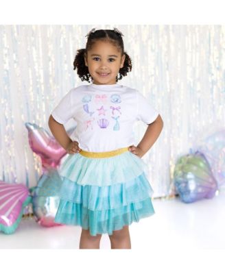 Toddler Girls Mermaid Cutie Short Sleeve T-Shirt