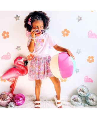 Baby Girls Beach Babe Patch Short Sleeve T-Shirt