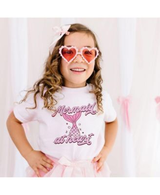 Baby Girls Mermaid At Heart Short Sleeve T-Shirt