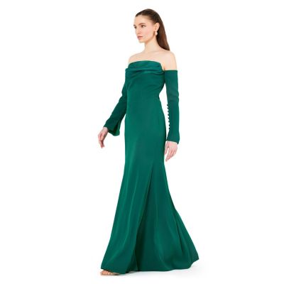 Women's Off-The-Shoulder Pleat Drape Gown