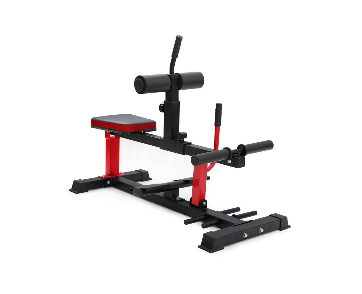 Adjustable Seated Calf Raise Machine - Home Gym Leg Trainer with Band Pegs & Weight Plate Loading (Black) - Black