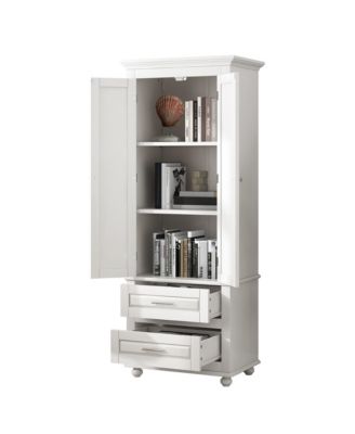 62.5"H Tall Storage Cabinet with 2 Drawers for Bathroom or Office Use
