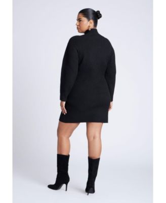 Women's Turtleneck Mini Sweater Dress