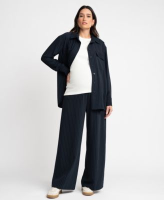 Seraphine - Women's Maternity Pinstripe Soft Shirt