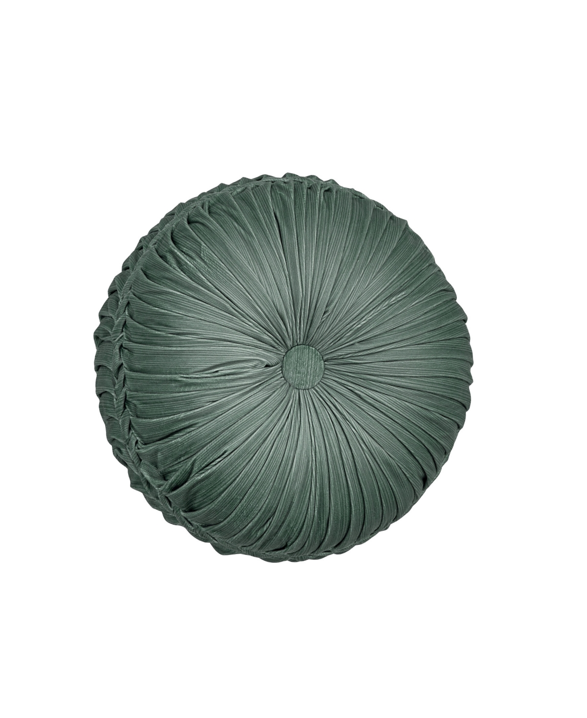 J Queen New York Nico Tufted Round Decorative Pillow, 15" Round In Blue