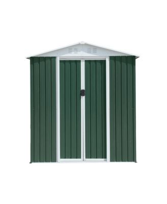 6FTx4FT  Aluminum Alloy Frame Outdoor Storage Sheds With Sloping Roof,Sliding Door