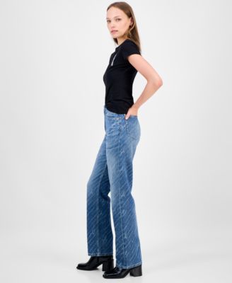 Women's Logo Straight-Leg Jeans
