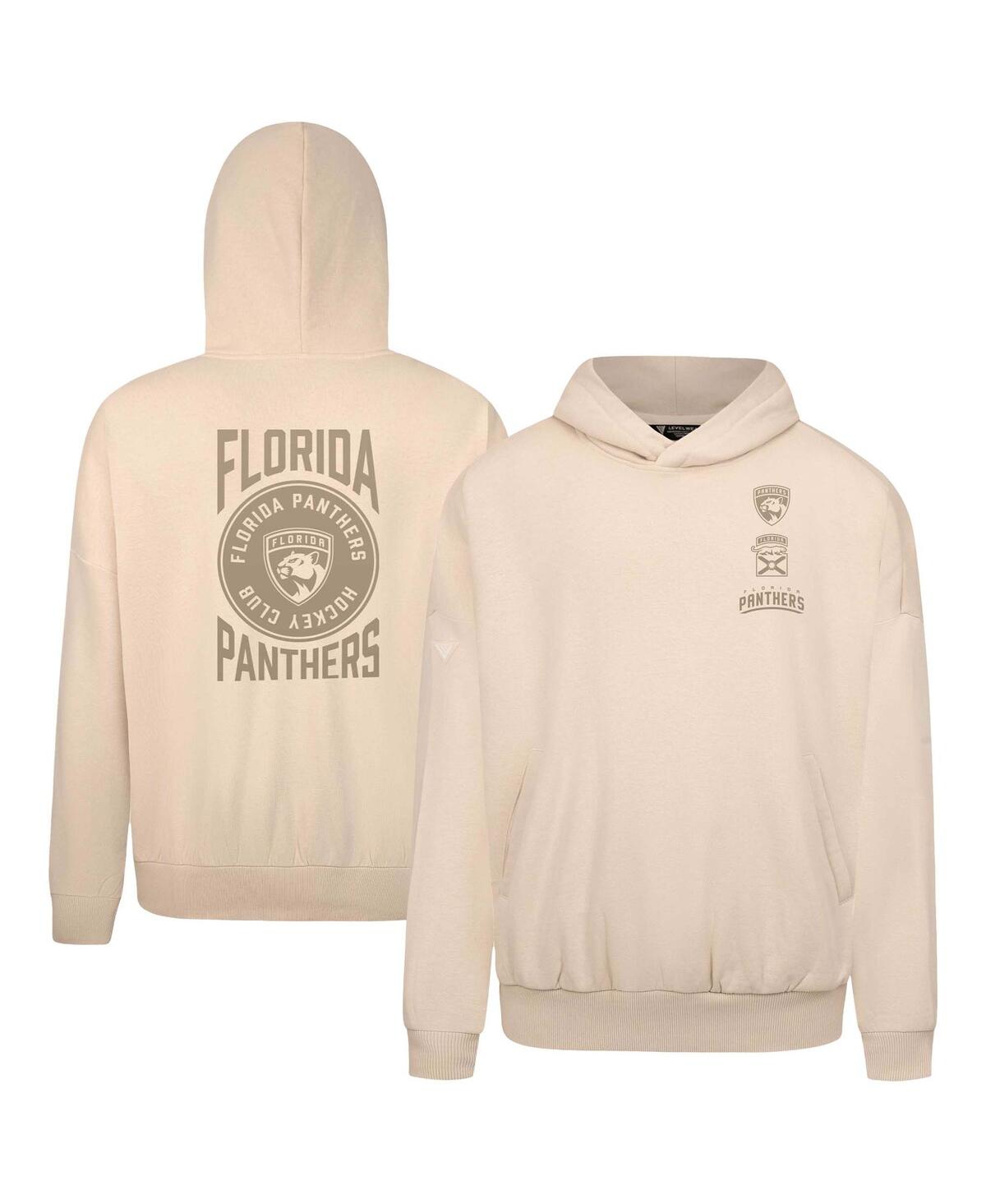 Men's Cream Florida Panthers Contact Stamp Pullover Hoodie - Cream