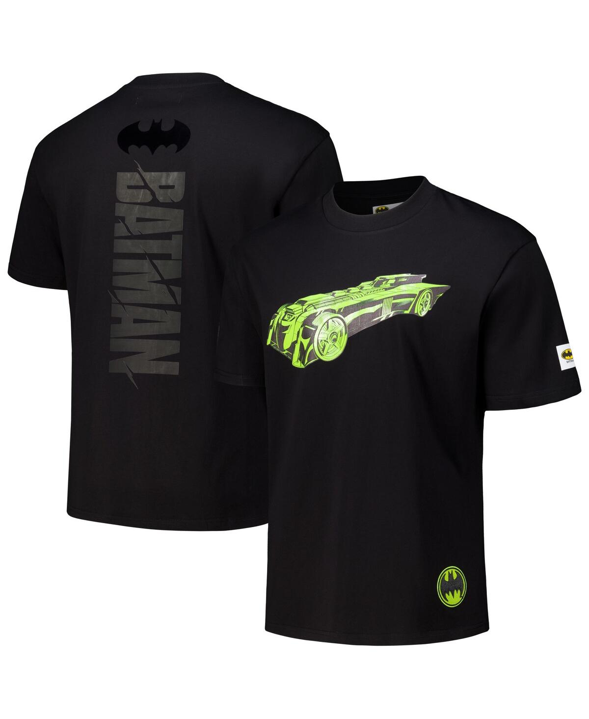 Men's Black Batman Comics Batmobile Loose Fit T-Shirt - Black
