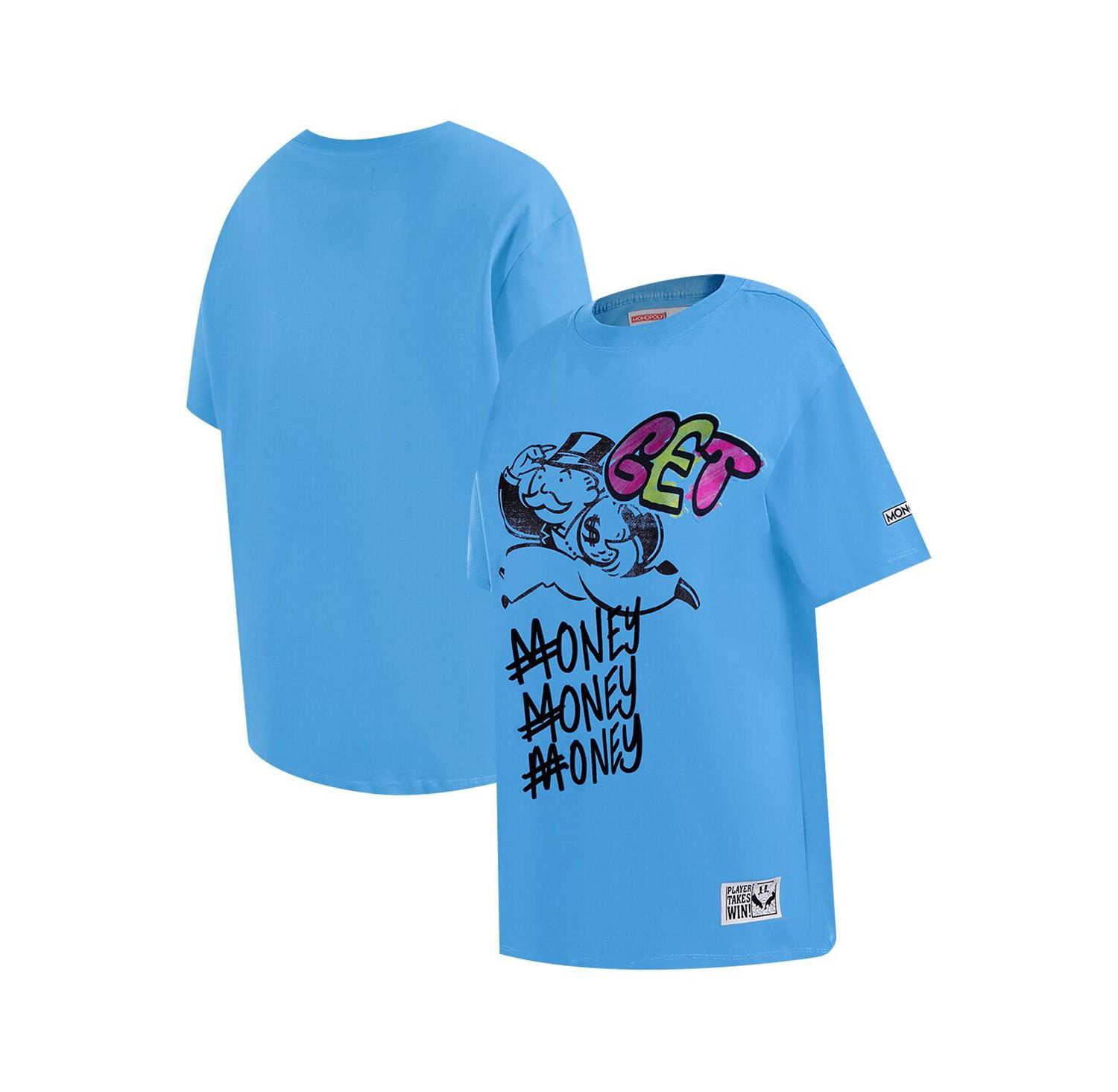 Women's Blue Monopoly Boyfriend T-Shirt