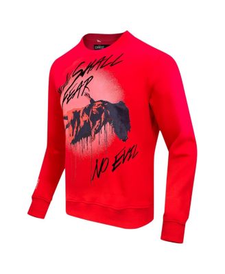 Men's Red The Exorcist We Shall Fear Pullover Sweatshirt