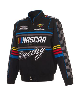 Men's Black NASCAR Full-Snap Twill Uniform Jacket