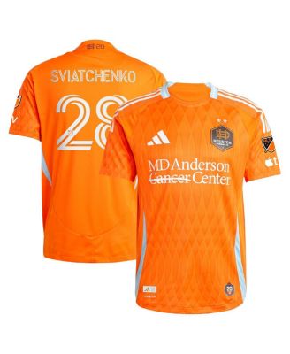 adidas - Men's Erik Sviatchenko Orange Houston Dynamo FC 2025 Season 20 Authentic Player Jersey