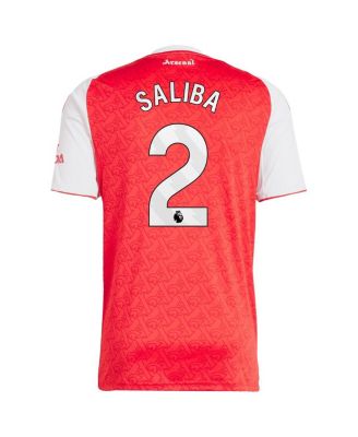 Men's William Saliba Red Arsenal 2025/26 Home Replica Player Jersey