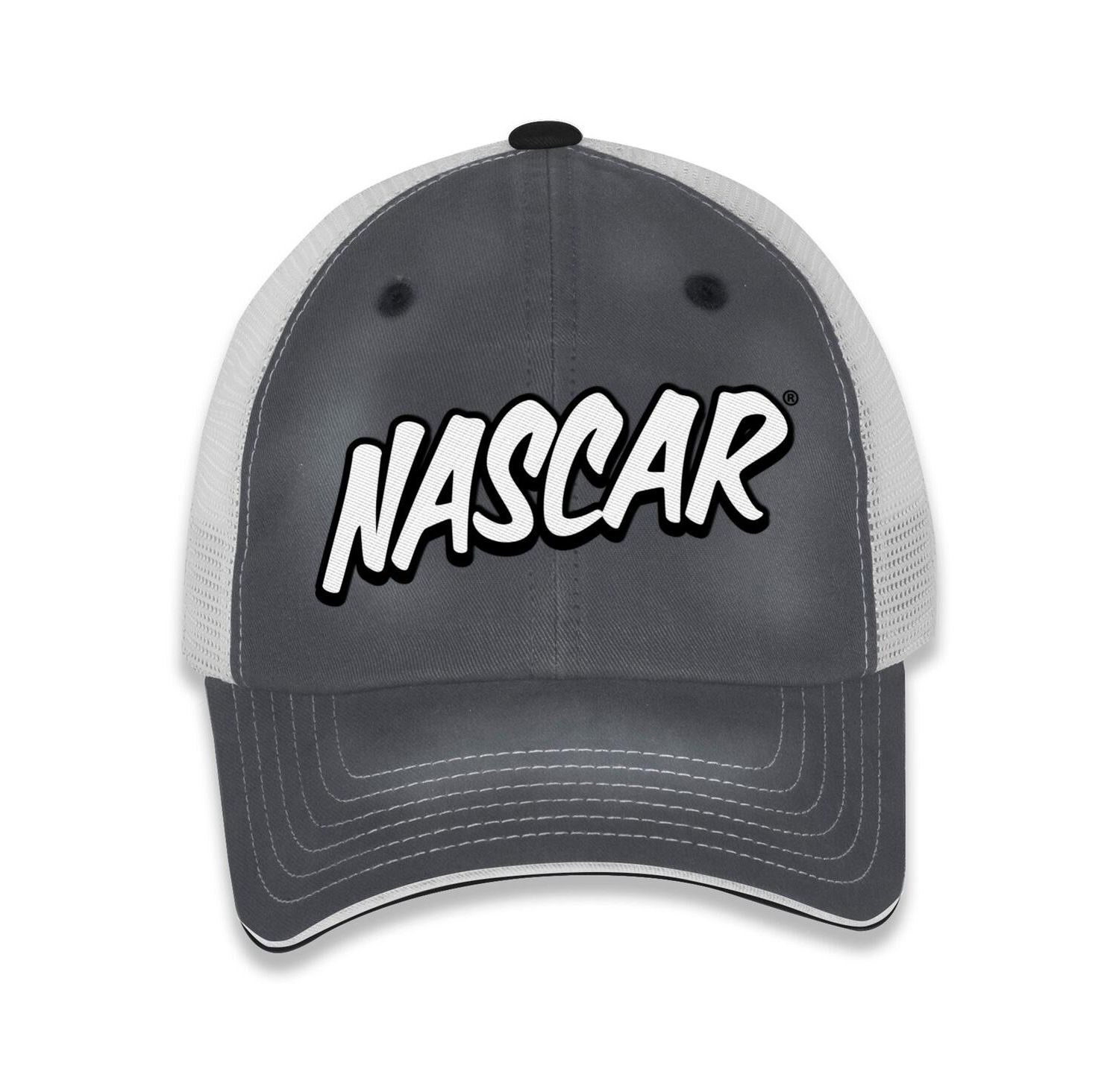 Women's Gray/White NASCAR Pit Box Adjustable Trucker Hat