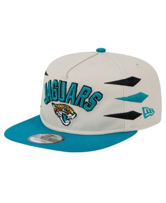 New Era - Men's Stone/Teal Jacksonville Jaguars Athletic Golfer Snapback Hat