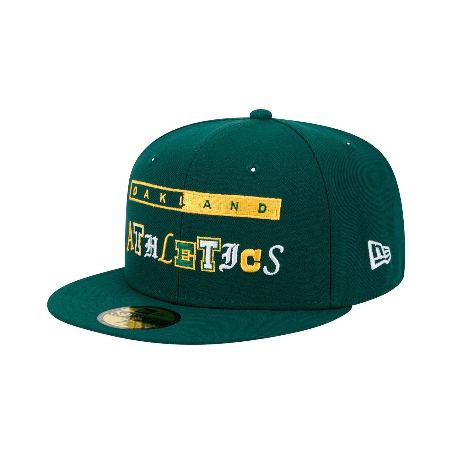 Мужская кепка New Era Green Oakland Athletics Ransom 59FIFTY Fitted Hat — фото 1