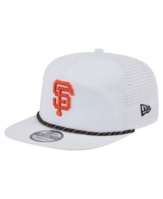 Men's White San Francisco Giants Perforated Golfer Snapback Hat