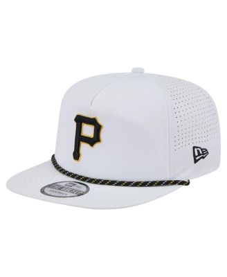 Men's White Pittsburgh Pirates Perforated Golfer Snapback Hat