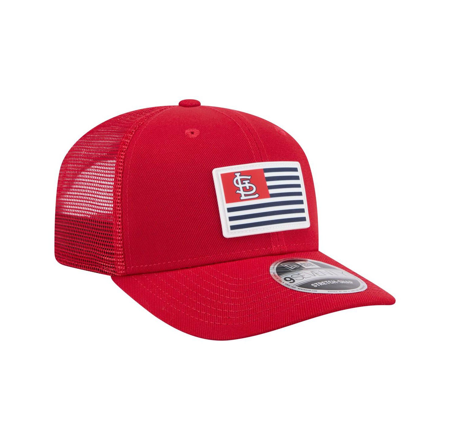 Men's Red St. Louis Cardinals Flag 9SEVENTY Stretch-Snap Hat