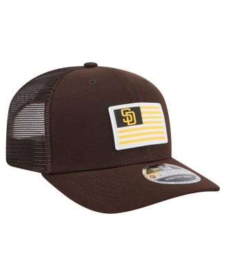 Men's Brown San Diego Padres Flag 9SEVENTY Stretch-Snap Hat