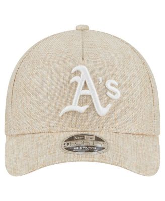 Men's Beige Athletics Cotton Weave M-Crown A-Frame 9FORTY Adjustable Hat