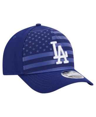 Men's Royal Los Angeles Dodgers American Flag 9FORTY M-Crown A-Frame Adjustable Hat
