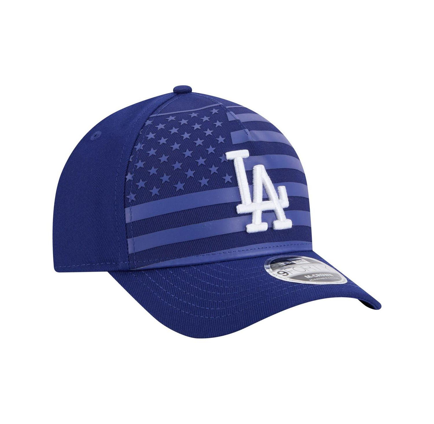 Men's Royal Los Angeles Dodgers American Flag 9FORTY M-Crown A-Frame Adjustable Hat