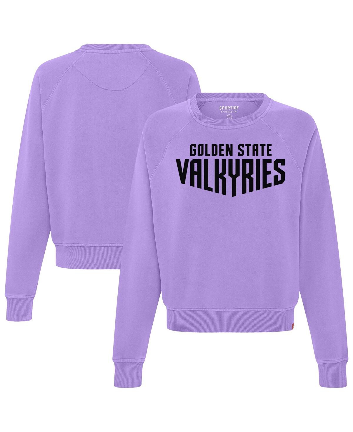 Sportiqe Women's Violet Golden State Valkyries Ashlyn Raglan Sweatshirt In Purple