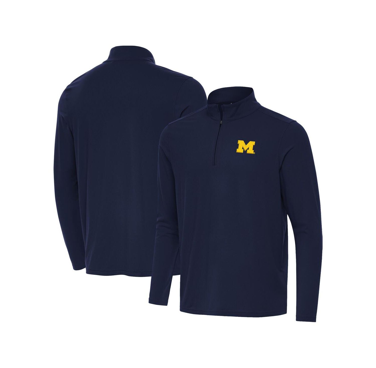 Men's Navy Michigan Wolverines Intent Quarter-Zip Sweatshirt