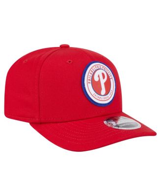 Men's Red Philadelphia Phillies Circle Patch 9SEVENTY Stretch-Snap Hat