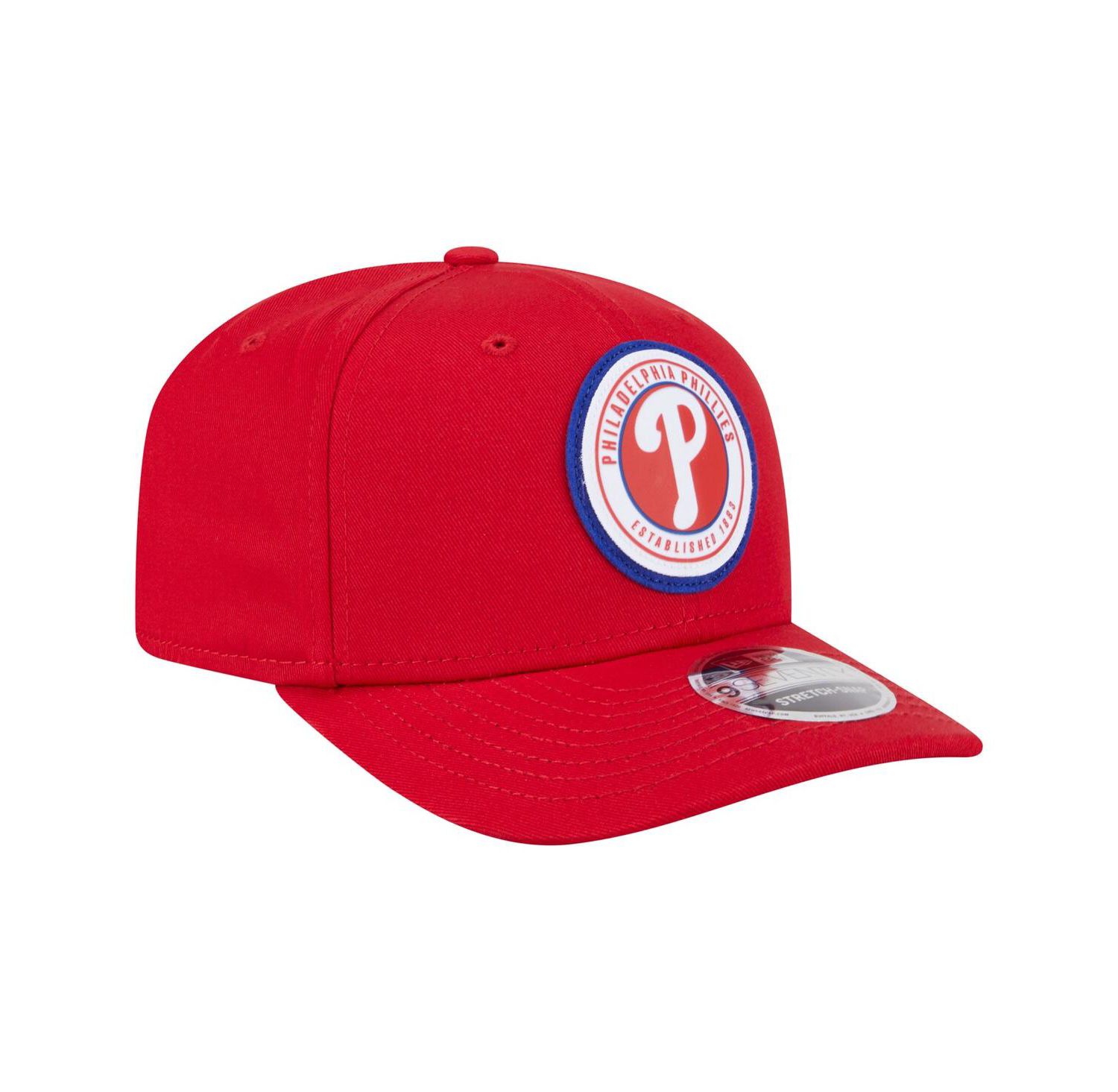 Men's Red Philadelphia Phillies Circle Patch 9SEVENTY Stretch-Snap Hat