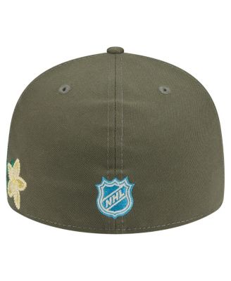 Men's Olive Los Angeles Kings Tonal Florals 59FIFTY Fitted Hat