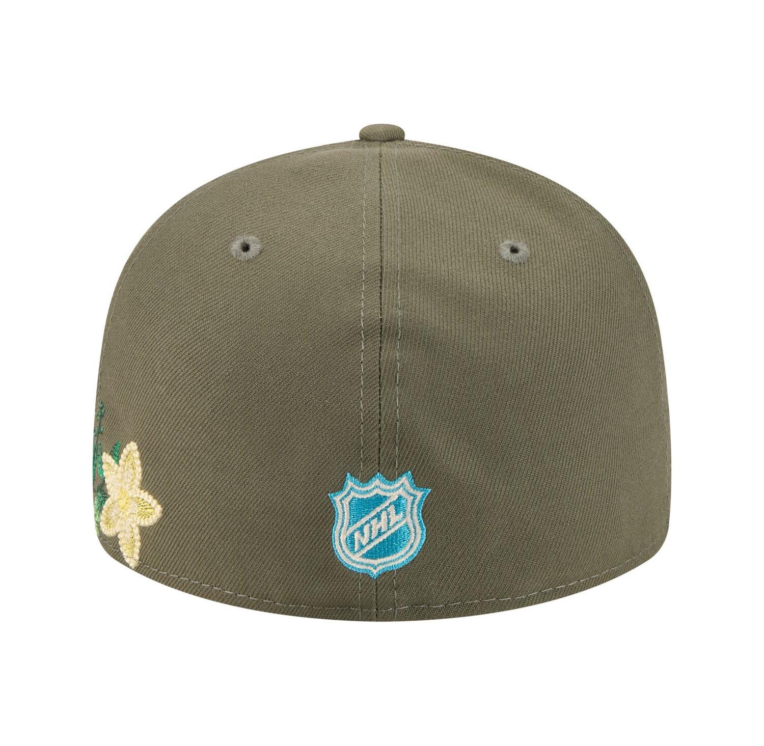 Men's Olive Boston Bruins Tonal Florals 59FIFTY Fitted Hat