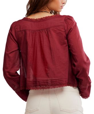 Women's Embroidered Lace Shirt