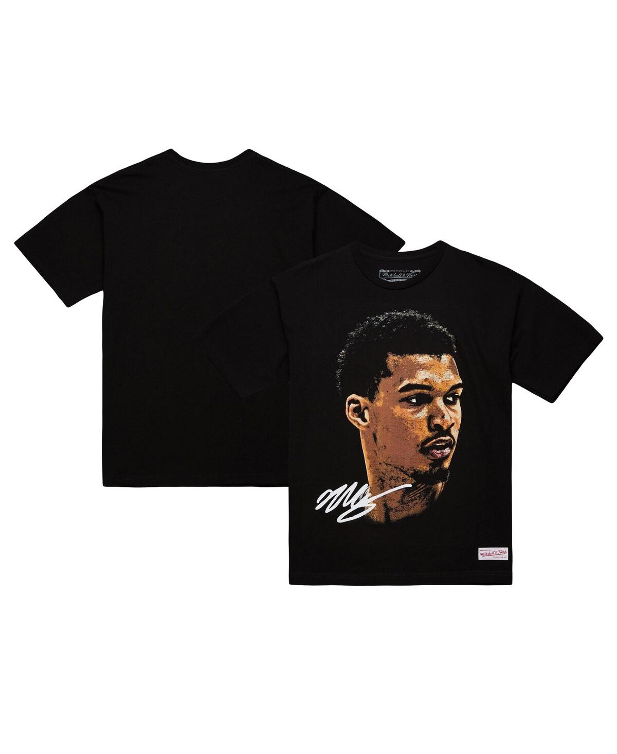 Men's and Women's Victor Wembanyama Black Nba Real Big Face Player T-Shirt - Black